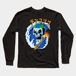 Skull in wave Long Sleeve T-Shirt